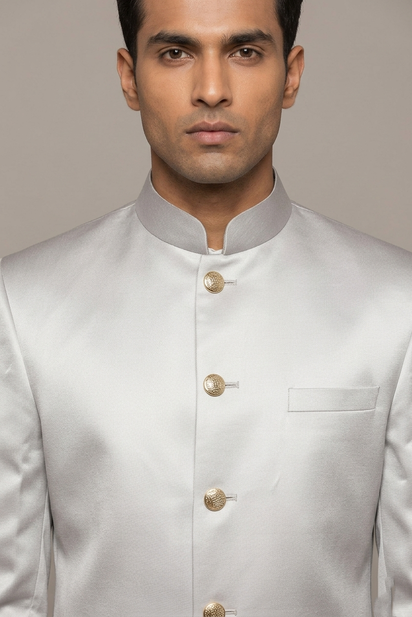Grey Bandhgala / Prince Coat
