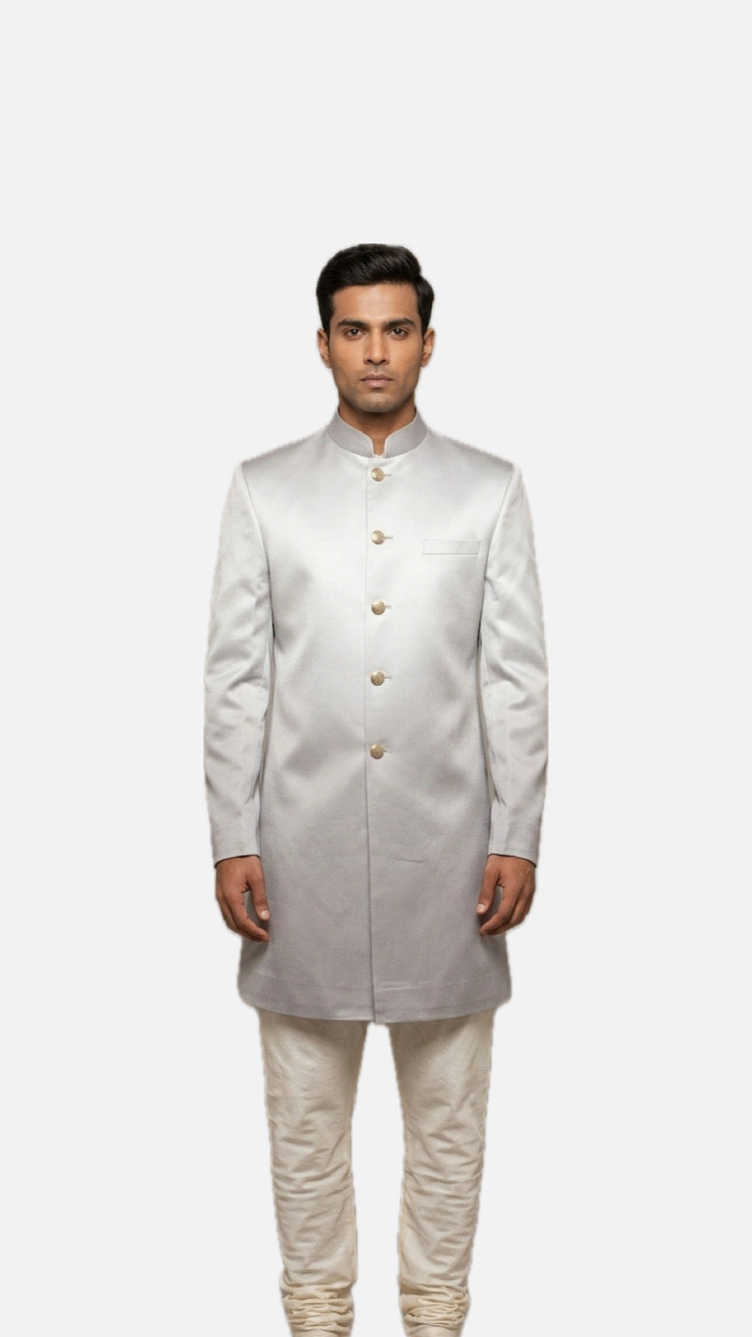 Grey Bandhgala / Prince Coat