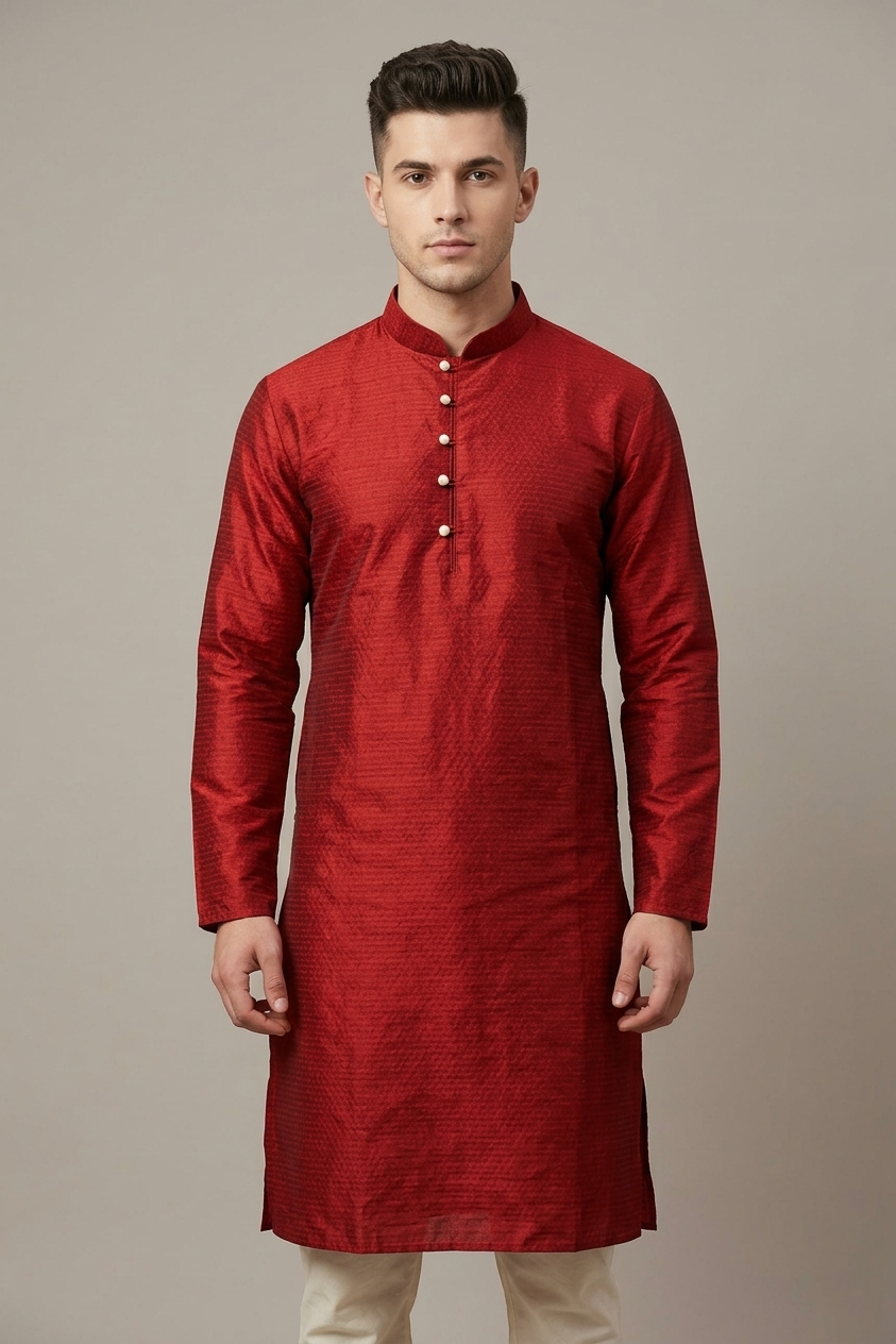 Red Kurta Set