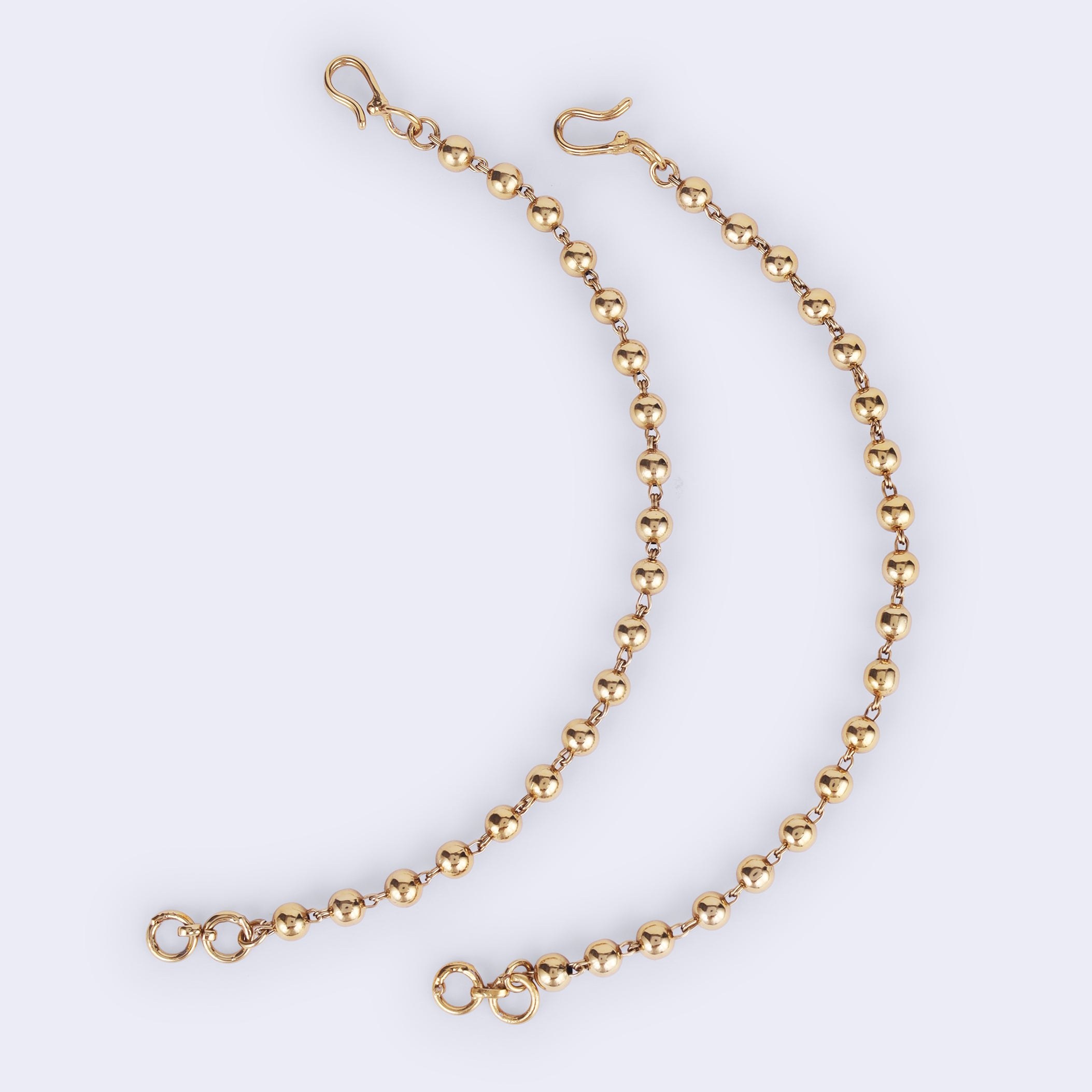Golden Balls Gold Plated Ear Chain / Kaanchain - Gold Ear Chain / Kaanchain by Yashwanti London
