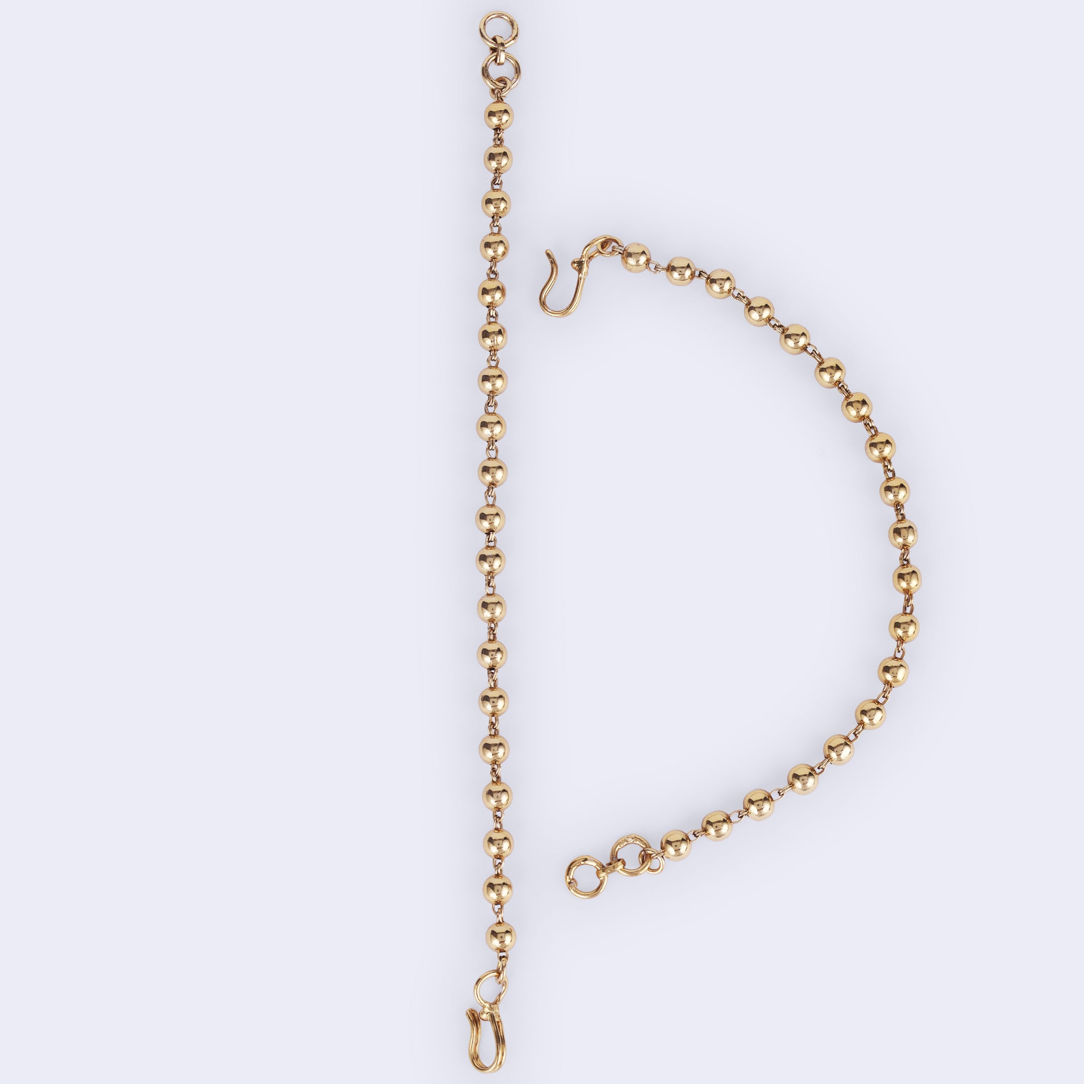 Golden Balls Gold Plated Ear Chain / Kaanchain - Gold Ear Chain / Kaanchain by Yashwanti London